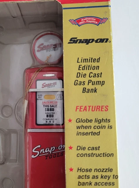 Snap On Tools Diecast Gas Pump Bank Limited Edition