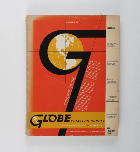 1964 Globe Printers Supply Suppliers to the Graphic Arts Catalog 64