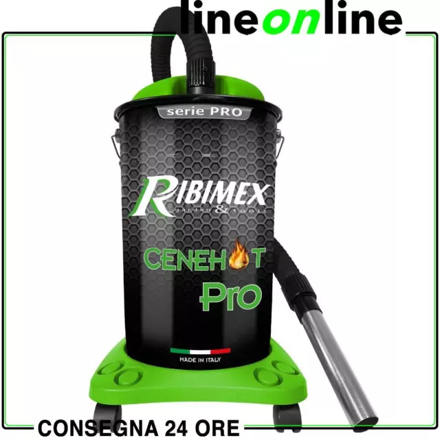 Aspiracenere Ribitech Cenehot PRO ceneri calde - Professionale 25lt stufe pellet