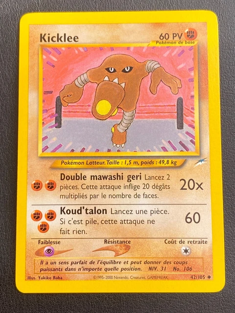 Carte Pokemon Fr Wizards Neo Destiny - Kicklee 42/105 - Nm