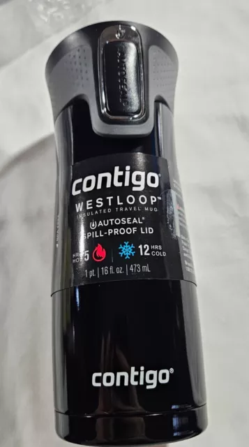 Contigo West Loop 2.0 - 16 oz - Autoseal - Spill-Proof Lid - Black