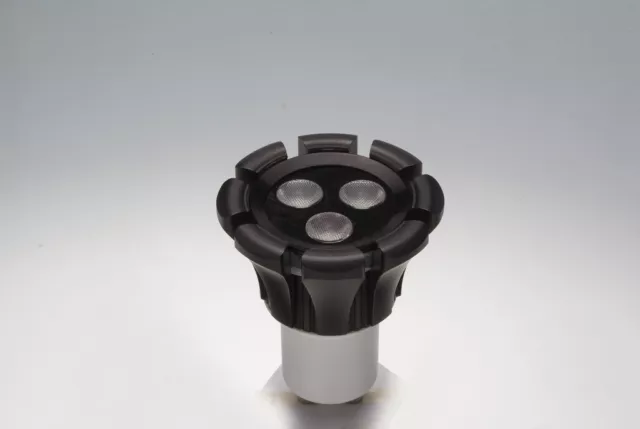 LED Spot 4W Strahler GU10 warmweiß, Flower-Design, Alu schwarz