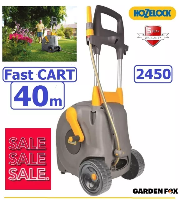 new HOZELOCK FAST CART 40M - Manual Wind Portable HOSE CART - 2450 5010646039987