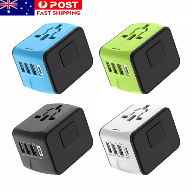 International Type-C USB Charger Universal World Travel Adapter Converter EU UK