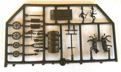 VINTAGE RARE COMPLETO SPRUE Atlantic ATLANTIC Far-West Story BOX Pioniers Wagon's 