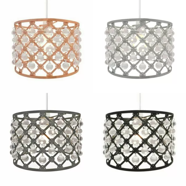 Bijou Ceiling Light Shades Acrylic Crystal Beaded Chandelier Pendant Lampshade