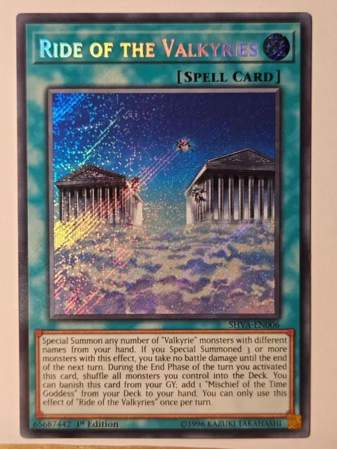 Yugioh - Ride Of The Valkyries - Secret Rare - SHVA-EN006 - 1st Ed - Mint