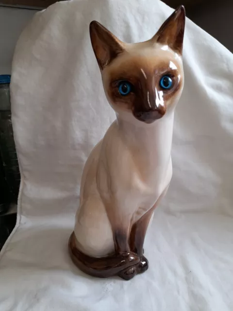 Siamese Cat Figurine, Staffordshire Pottery