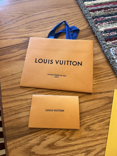 Louis Vuitton Orange Paper Shopping Gift Bag - 9 x 7
