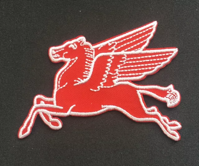 Pegasus Horse Mobil 1 Gasoline Logo Motor Oil Racing Car Badge Iron Sew On Patch