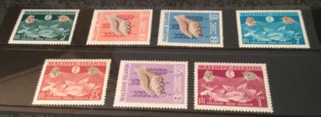 Maldive Islands 1963 Freedom From Hunger SG 118-124 Mint.