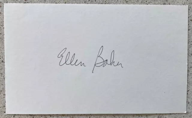 Ellen Baker Signed Index Card 3”X5 mission specialist American Astronaut STS-34