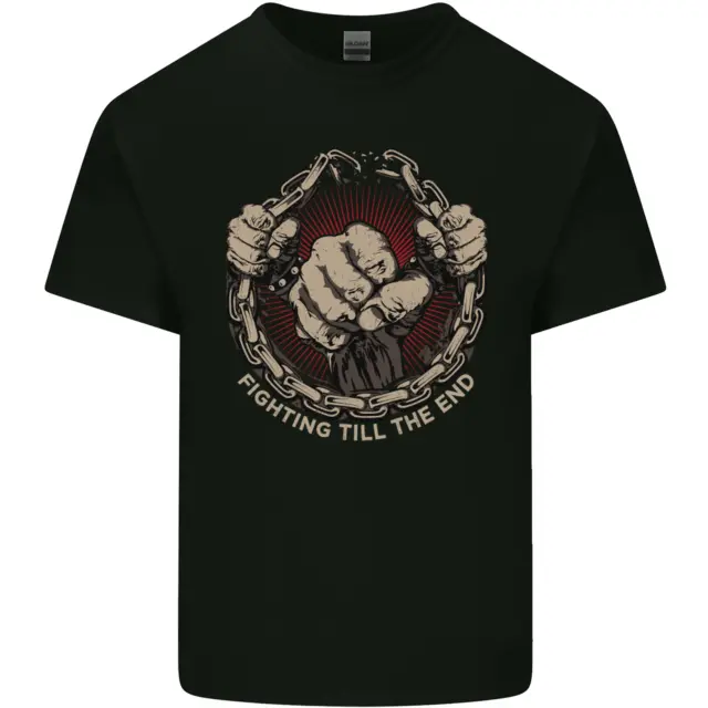 T-shirt da uomo in cotone MMA Fighting Till the End MMA arti marziali