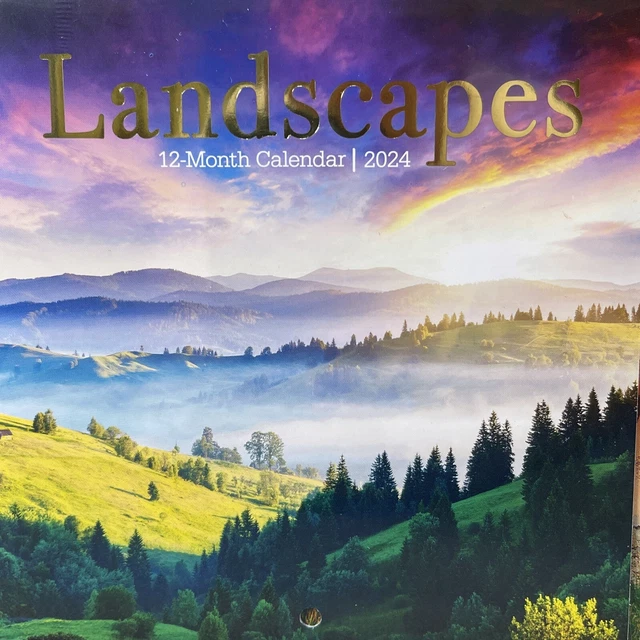 2024 LANDSCAPES 12 Month Wall Calendars 2 Pack 12"x11" Plus Mini 6x6