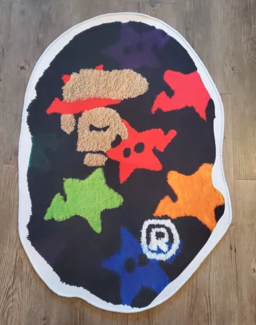 A BATHING APE BAPE Head Stars Rug Non Slip Floormat