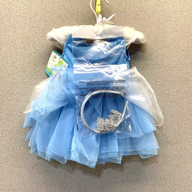 Disney Baby Princess Cinderella Halloween Costume Dress Size 12-18M Blue NWT 2