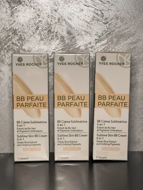 3 x 50ml Yves Rocher BB Cream Light Shade Exp 07/2024