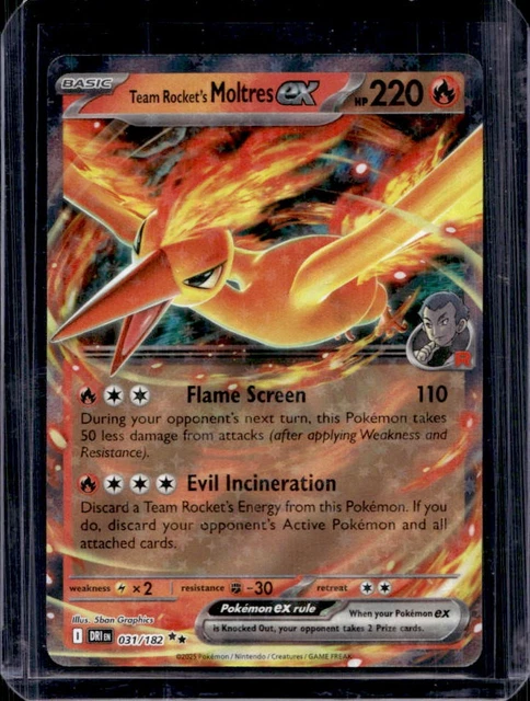 2025 POKEMON SV Destined Rivals Team Rocket's Moltres EX #031/182 $1.36 ...