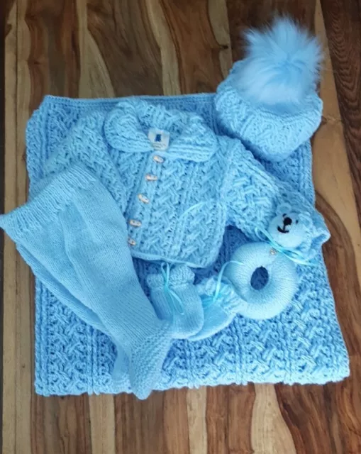 Mimsy*Newborn*Beautiful Baby Girls~Boys Layette*Reborn*Hand Knitted Clothes Set*