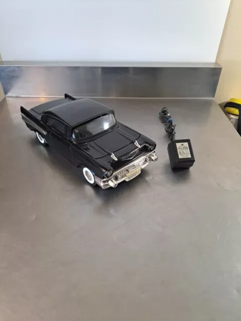 Vtg retro Black 1957 chevy bel air car VHS video cassette vcr tape rewinder