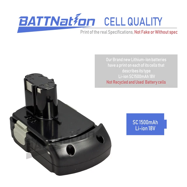 1.5AH 18V Li-Ion Battery for HITACHI BCL1815 327730 Power Tool Cordless Drill