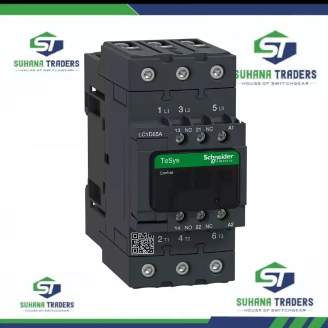 Schneider Electric Power Contactor -D Model 65A,3Pole, 220V AC,1NO+1NC LC1D65AM7