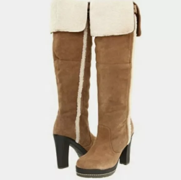 Brown Lined Kelsi Dagger 'Rozelle' Knee High Boots