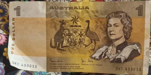 1982 (Unc) Australia One Dollar Note Brilliant Condition Johnson Stone
