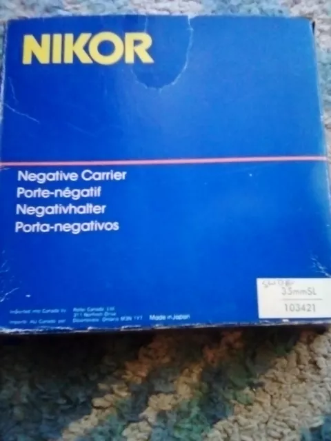 Portador negativo Nikor 35 mm SL (deslizamiento) parte # 103421