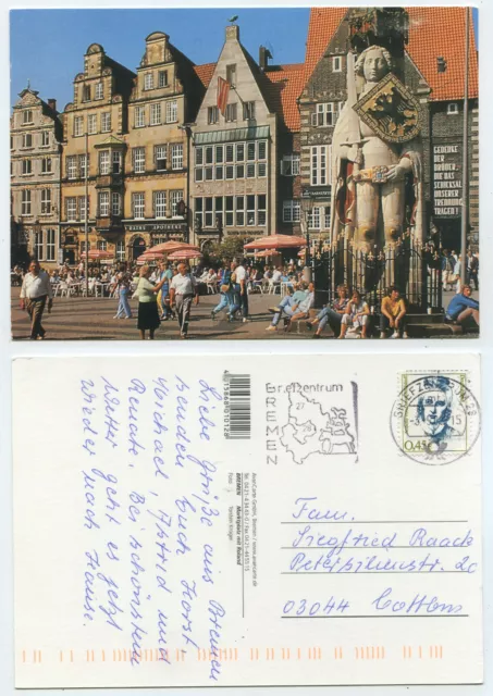 64191 - Bremen - marketplace with Roland - postcard, run