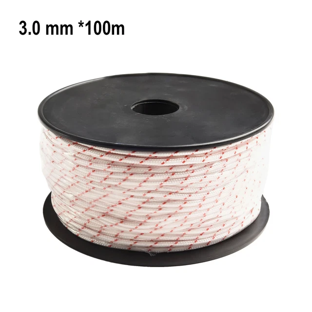 Corda Di Avviamento (Strappo) Per Decespugliatore – 3mm X 100 Metri, Nylon Bianco