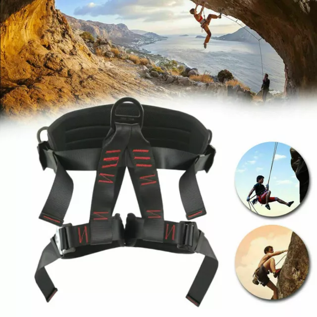 Safety Rock belt Tree Climbing Rappelling Harness Seat Sitting Bust Half Body