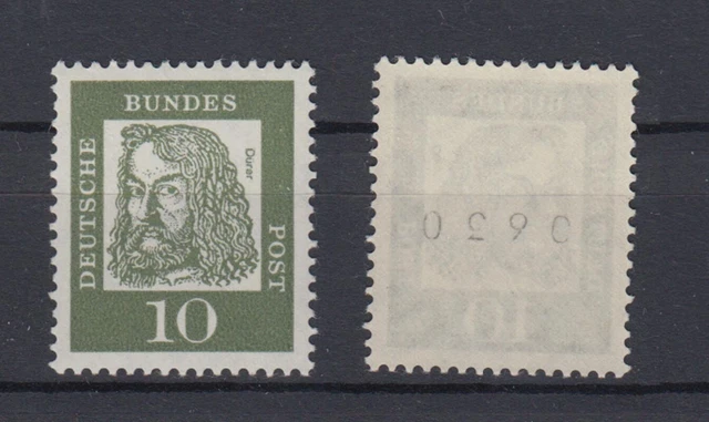 Bund 350y RM mit gerader Nummer 4 stellig Bedeutende Deutsche 10 Pf postfrisch
