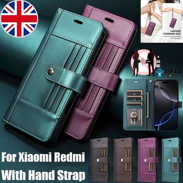 Custodia Magnetica In Pelle Metallica Per Xiaomi Redmi Note 13/12/Pro, Poco X6