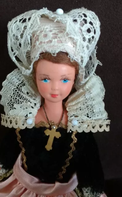 Vintage French Petitcollin Celluloid Poupees Janic Costume Doll - Pont Aven