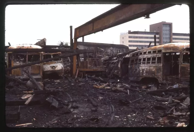 (Db) Orig. Traction/Trolley Slide Septa Woodland Carhouse Fire Scene 6