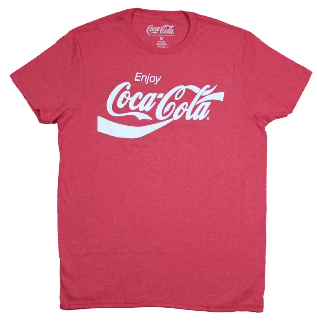 Coca Cola Adult New T-Shirt  - Enjoy Coca-Cola Script Logo Pic