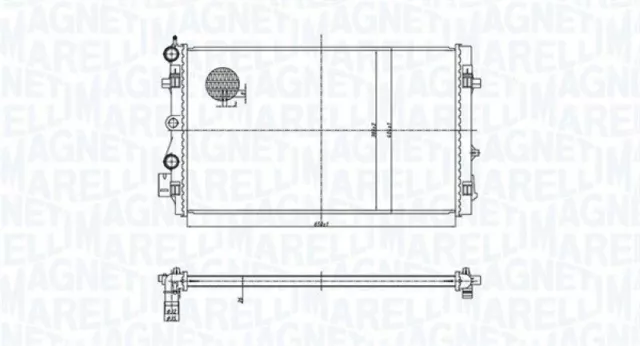 MAGNETI MARELLI Kühler Wasserkühler Motorkühlung Motorkühler 350213167900