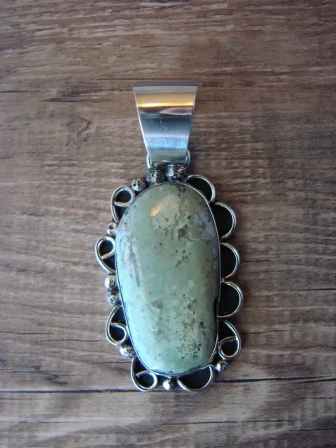 Native American Nickel Silver Turquoise Pendant Jackie Cleveland