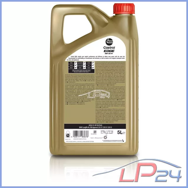 Bosch Filtre À Huile+9L Castrol Edge Fst 5W-30 C3 Pour Bmw Série 5 E60 E61 3