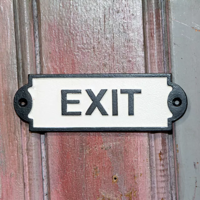 Schild Eisen Gusseisen "Exit" Ausgang Türschild