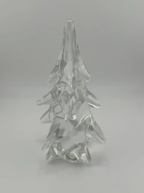 Beautiful 6-in Art Glass Lead Crystal Christmas Tree