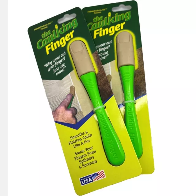 The Caulking Finger - Caulk Finishing Tool - 100% Made in the USA! - 2 PACK