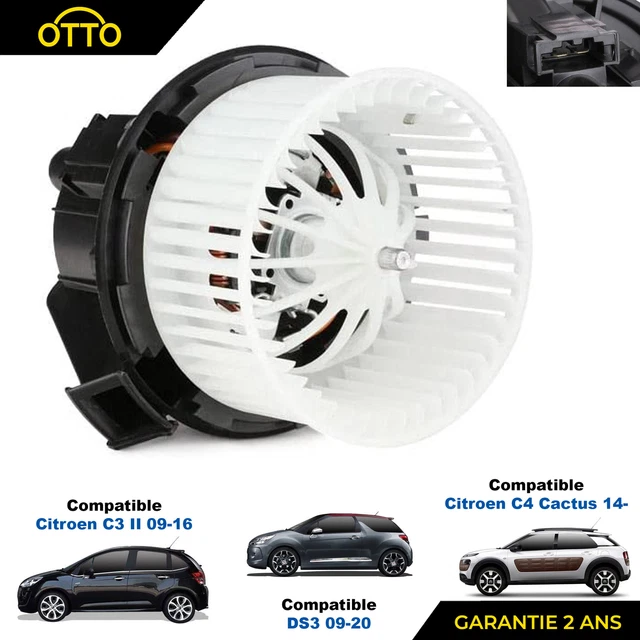 Moteur Ventilateur Habitacle Pour Citroën C3 II/III, Peugeot 208/2008 - Référence 1608182080, Neuf, Garantie 2 Ans
