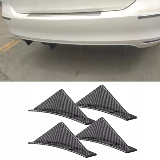 For Toyota Corolla Rear Bumper lip Splitter Diffuser 4 Shark Fin Carbon Fiber