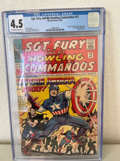 Sgt Fury & His Howling Commandos #13 CGC 4.5 VG+ Dec. 1964 Captain America