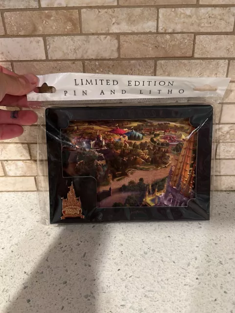 New Fantasyland Grand Opening Cast Member Pin and Litho  bk