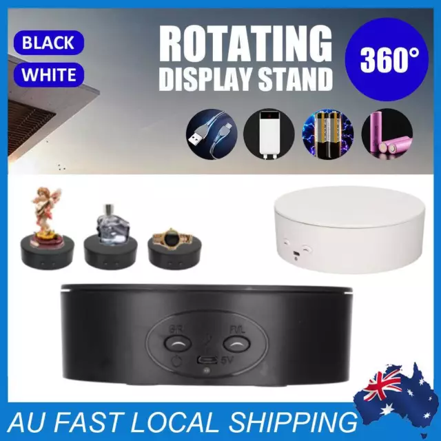 360° Rotating Electric Turntable Display Stand Jewelry Photography Show Holder