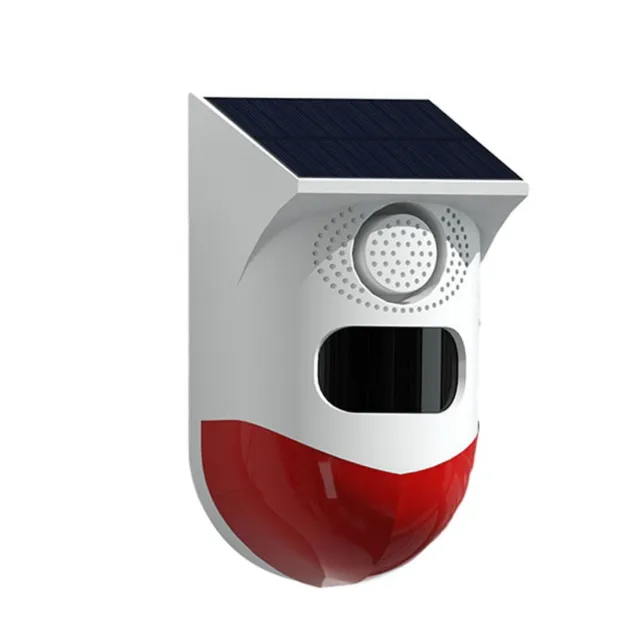 WIFI Solar Motion Sensor Alarm Outdoor Compatible TUYA 120dB SoundSecurity Alarm
