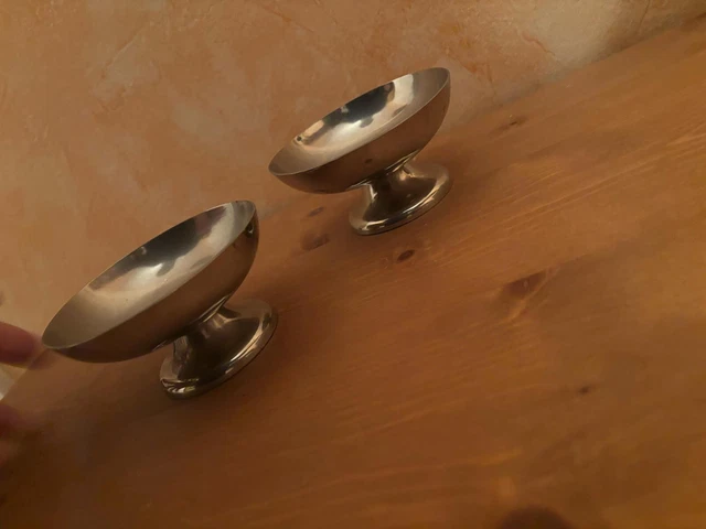 Petite Coupelle Vintage Inox Français - Objet Déco Brillant Argenté